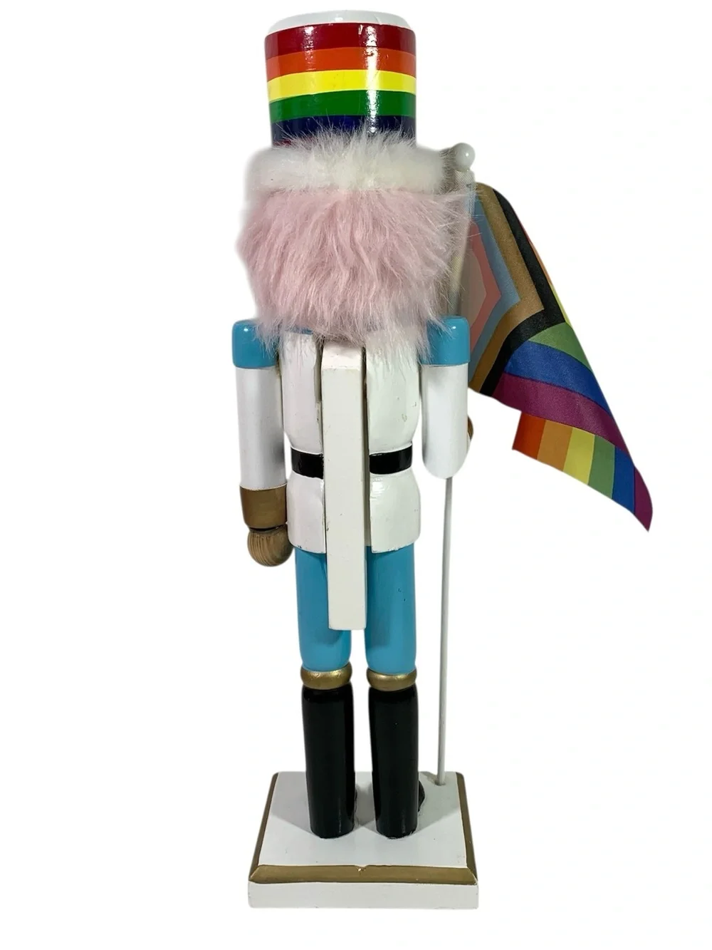 Rainbow Progress Pride Nutcracker Holiday 14” Figurine Wondershop 2023 Rare